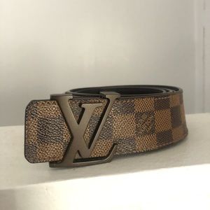 Louis Vuitton Damier Ebene Canvas/ Leather brown